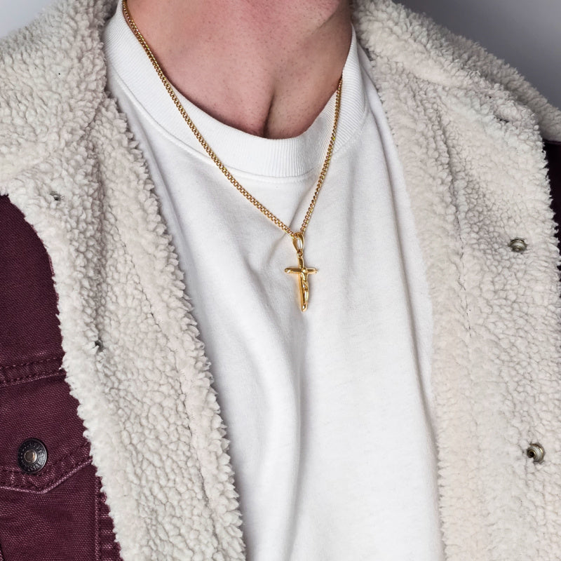 mens cross necklace