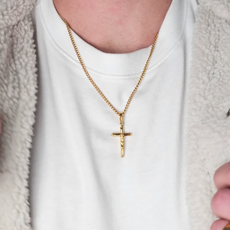 Crucifix Pendant - 18K Gold Plated