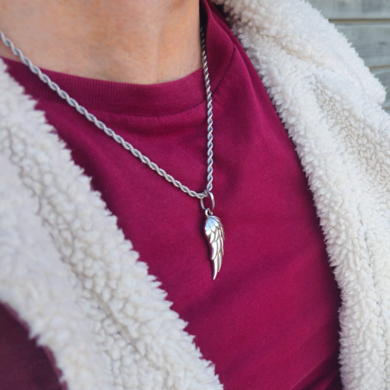 Angel Wing Pendant - Sterling Silver