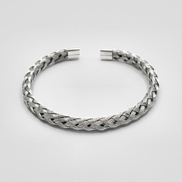 Woven Silver Bracelet (Silver)