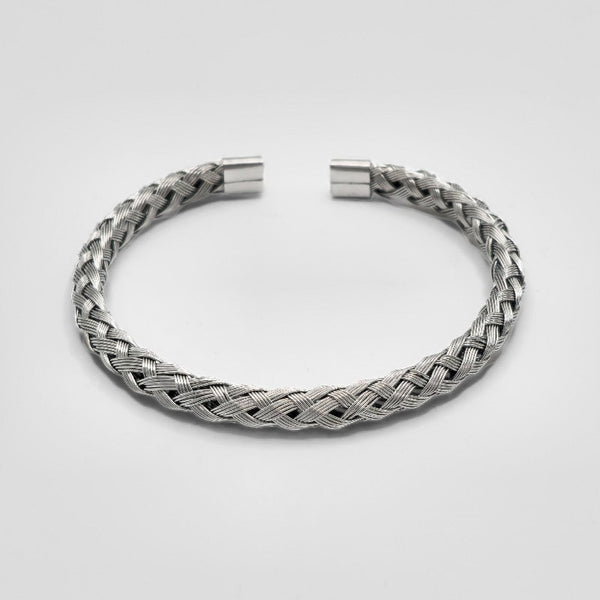terling silver cable cuff bracelet