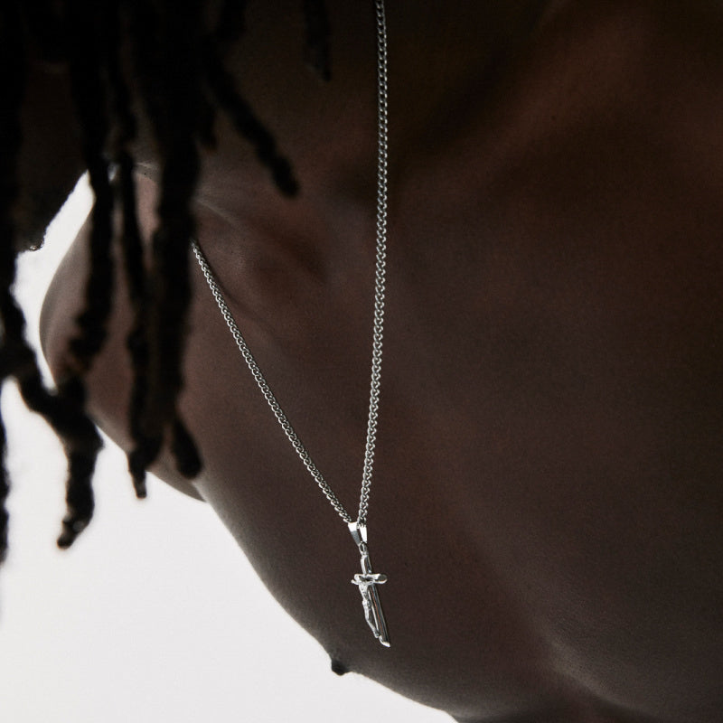 Cross Necklace - Sterling Silver Plated