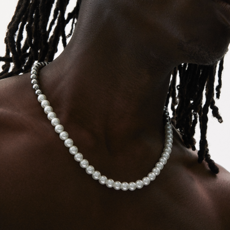Mens Designer Pearl Necklace