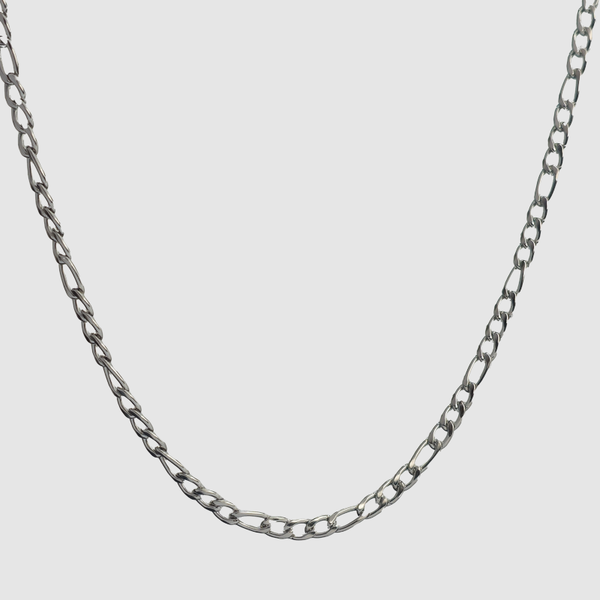 4mm Sterling Silver Figaro Chain