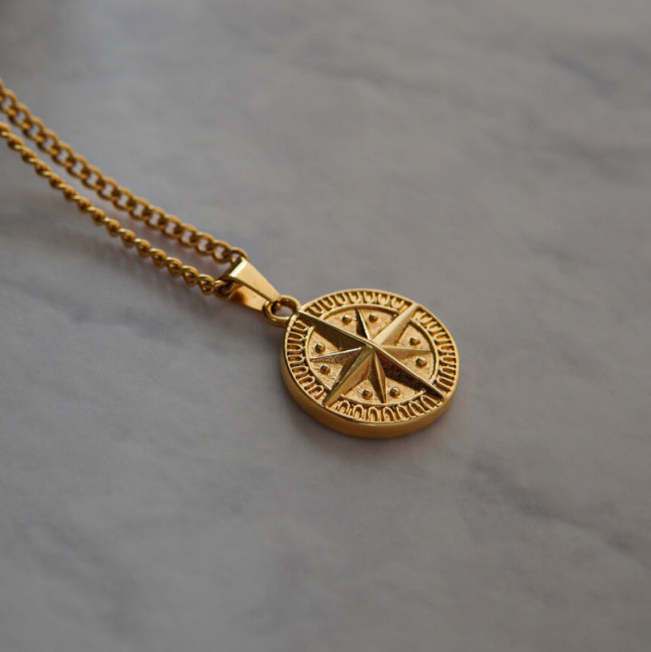 Compass Necklace - Gold Pendants for men