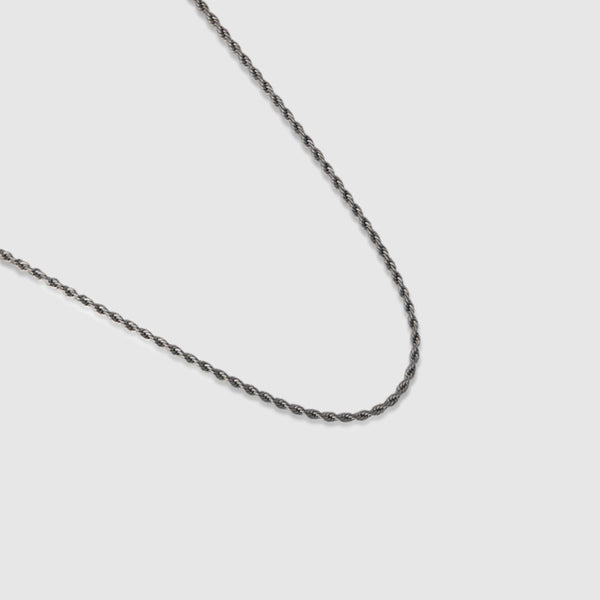 Men Rope Chain Silver (3mm)