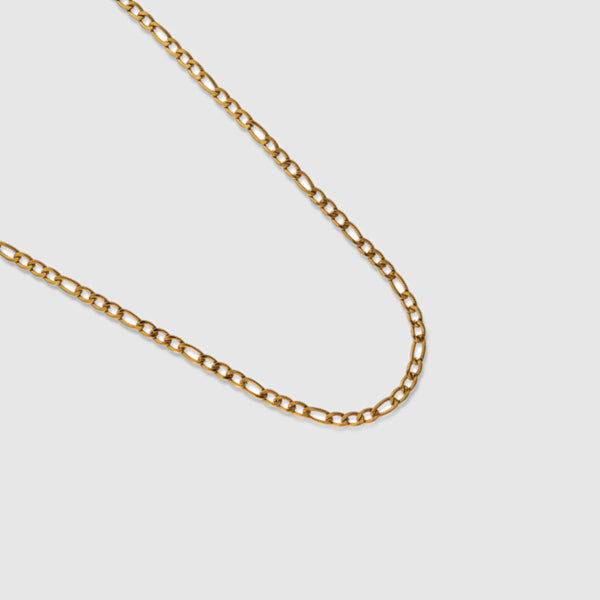 Solid 14k Gold Italian Figaro Chain