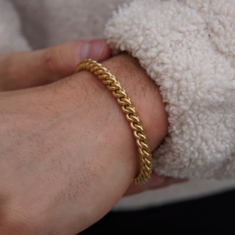 14k Gold Basket Weave Bracelet