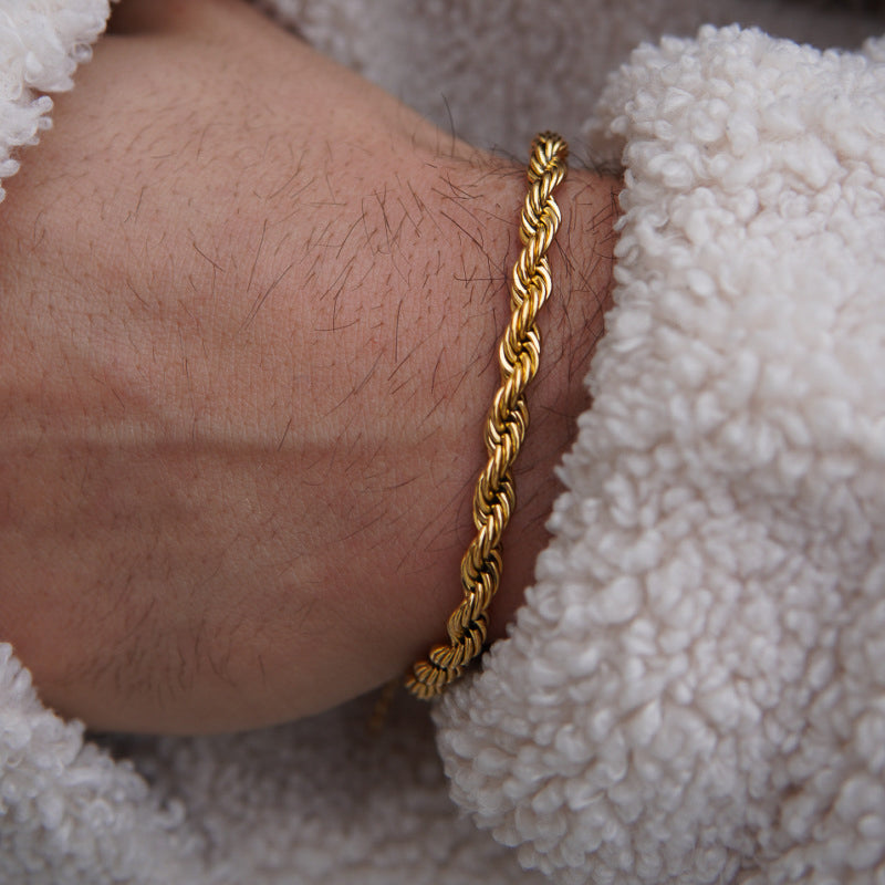 Rope Bracelet (Gold) 4mm