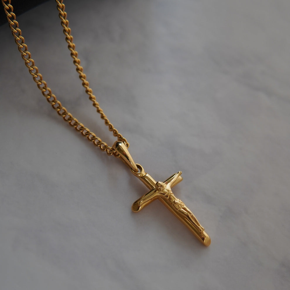 14k Gold Cross Necklace