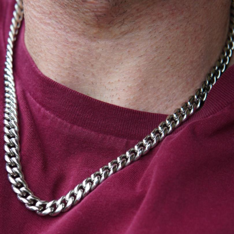 Cuban Link Chain - (9mm) Sterling Silver