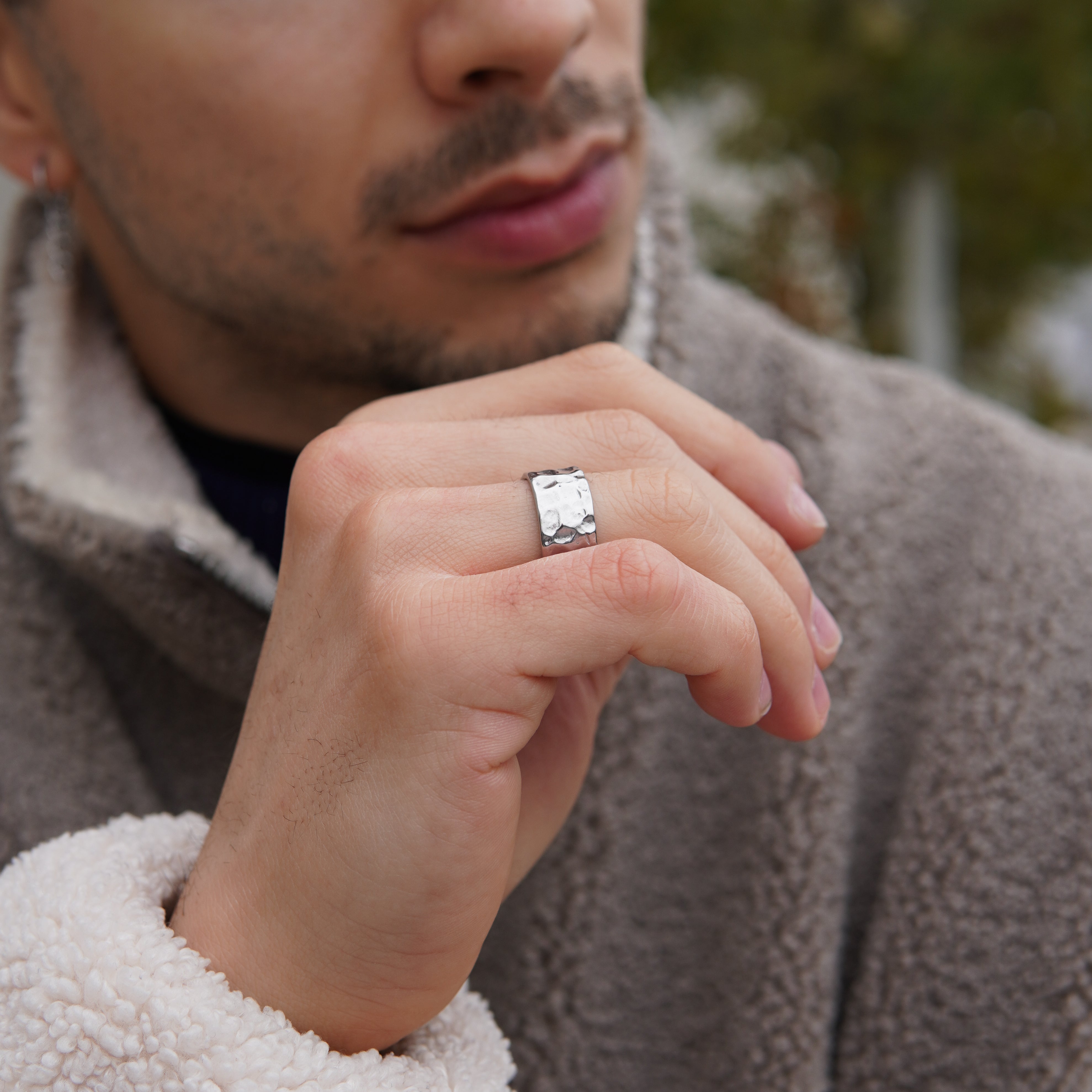 Hammered Silver Ring