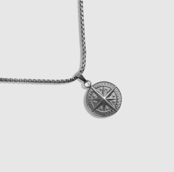 Compass Necklace (Silver)