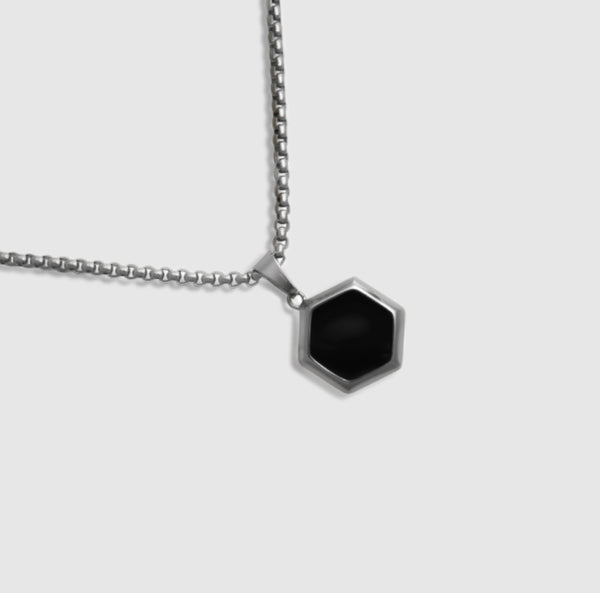 Black Onyx Necklace - Sterling Silver