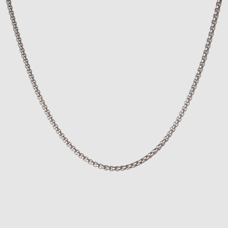 Rounded Box Chain 4mm - Sterling Silver