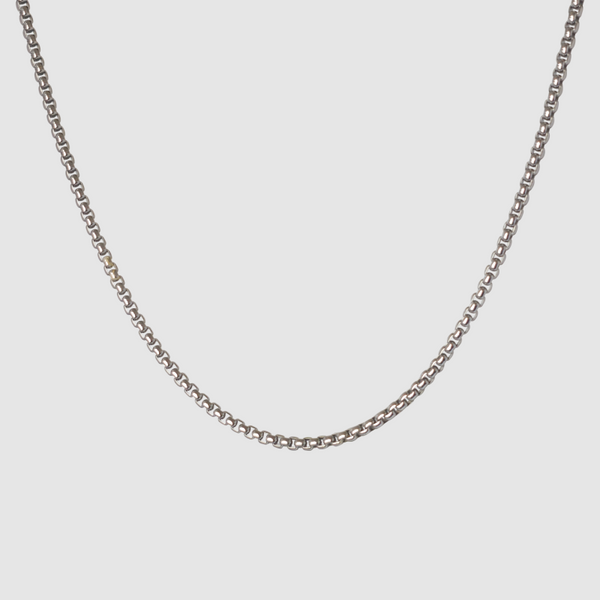 Rounded Box Chain 4mm - Sterling Silver
