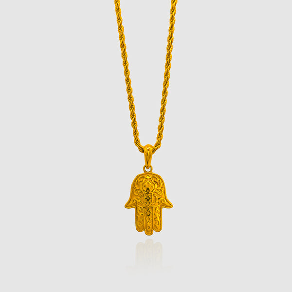 Hand Of Hamsa Necklace Gold