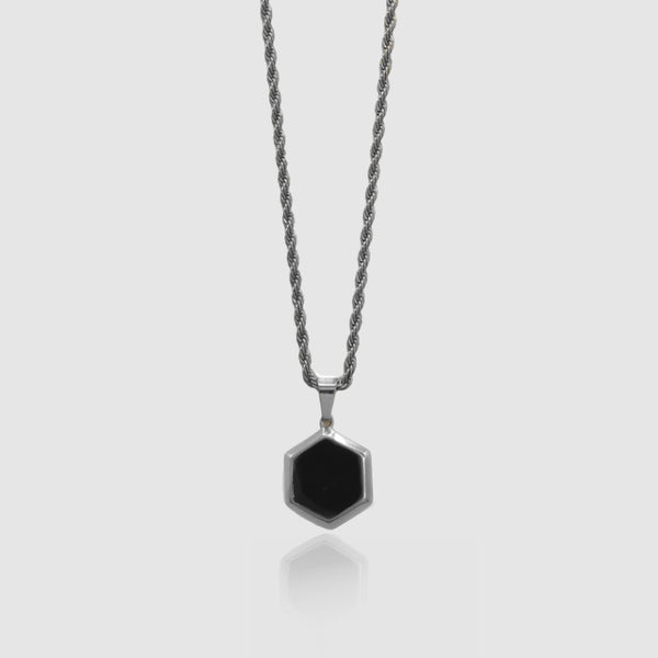 black onyx stone pendant