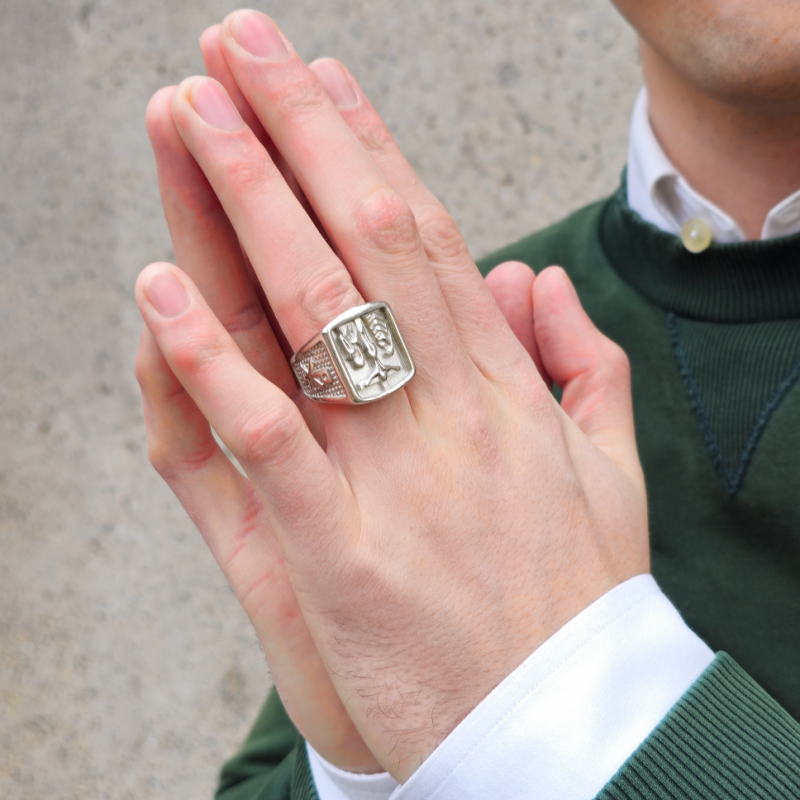 Catholic Silver Ring